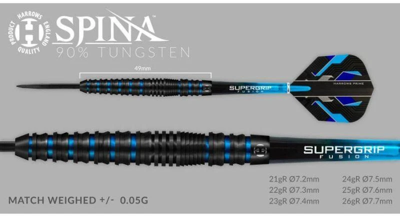 Harrows Spina Juodas 90% Steel Tip Smigiai HS-TNK-000013750