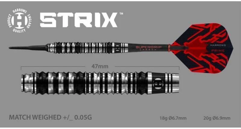 Harrows Strix 90% volframo smigiai su minkštais antgaliais