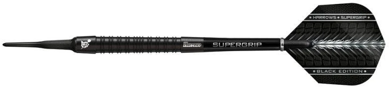 Harrows Supergrip Juodas 90% Softip Smiginės
