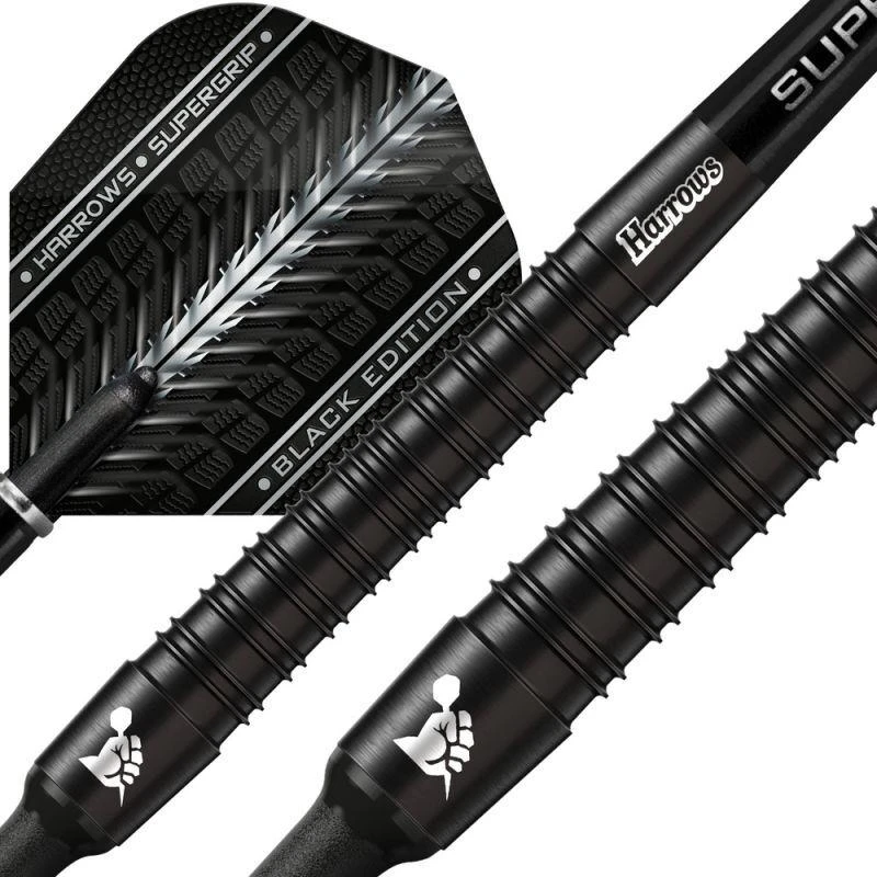 Harrows Supergrip Juodas 90% Softip Smiginės
