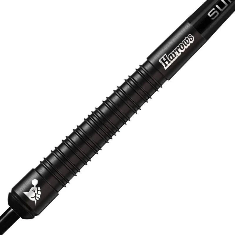 Harrows Supergrip Juodas smigiai 90% plieno antgalis SupergripBlack90%