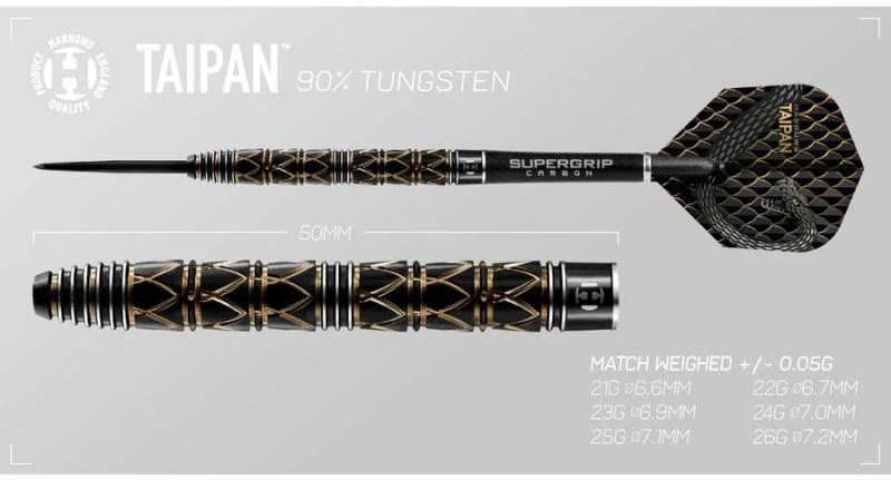 Harrows Taipan 90% plieniniai strėlytės HS-TNK-000016024