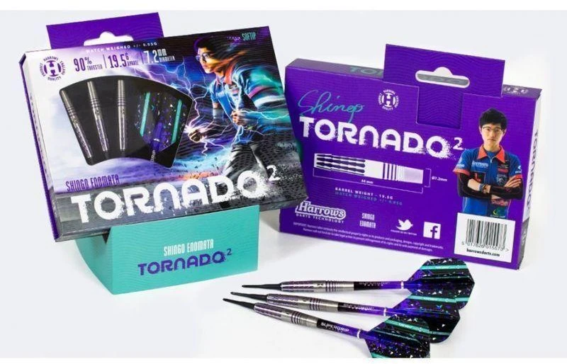 Harrows Tornado 2 Dartai 90% minkštas HS-TNK-000013351