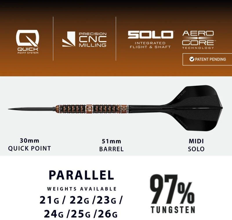Harrows TOLFRAM TRINITY 97% smiginio strėlytės su plieniniais antgaliais