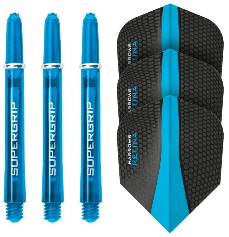 Harrows „Twin Pack Supergrip“ koteliai + „Retina“ plunksnelės HS-TNK-000013682