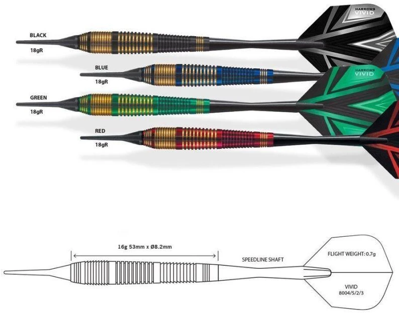 Harrows Vivid Softip Darts HS-TNK-000013786