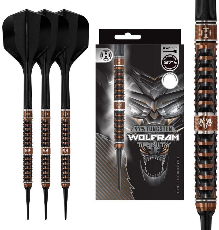 Harrows WOLFRAM TRINITY 97 % softip smiginio strėlytės