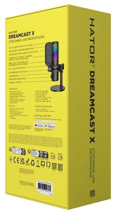Carruzzo HATOR Dreamcast X Juoda Tinklalaidžių mikrofonas