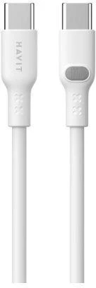 Havit CB6280 - USB Type C į USB Type C laidas, 1 m (baltas)