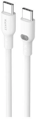 Havit CB6280 - USB Type C į USB Type C laidas, 1 m (baltas)