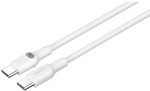 Havit CB6280 - USB Type C į USB Type C laidas, 1 m (baltas)