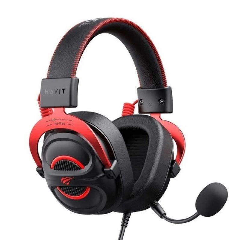 Havit H2002E Pro Ausinės su laidu su lankeliu ant galvos Gaming Juodas, Raudona