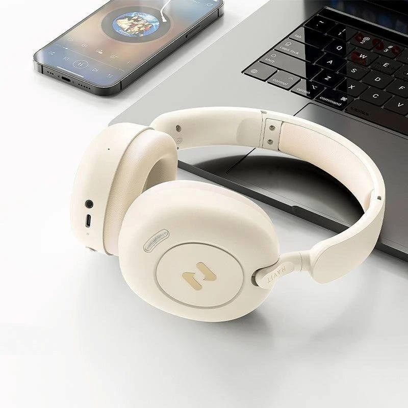 Havit H655BT PRO - Bluetooth ausinės (beige)