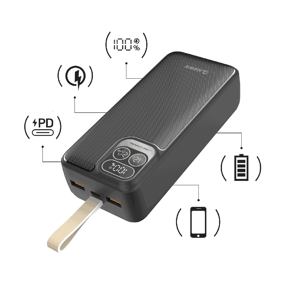 Hawk 30000 mAh powerbankas su LCD ekranu