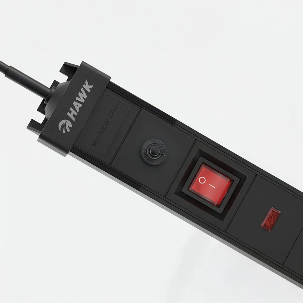 Hawk HWPS502BK viršįtampių apsauga 5 lizdų, 1,5 m