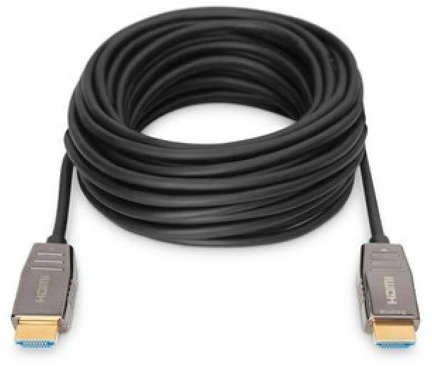 Assmann Electronic ASSMANN HDMI AOC Hibridinio pluošto prijungimo kabelis Tipas AM/M 20m UHD 8K60Hz CE auksinis bl