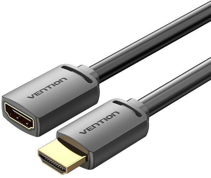 Vention HDMI-A kištukas su HDMI-A moterimi 4K HD PVC kabelis 3 m ventiliacijos AHCBI (juodas)