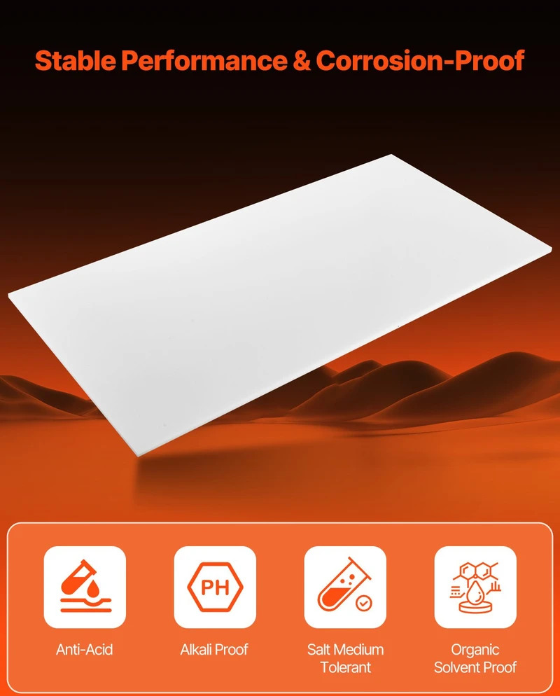 VEVOR HDPE plastiko lakštas 24 x 48 cm