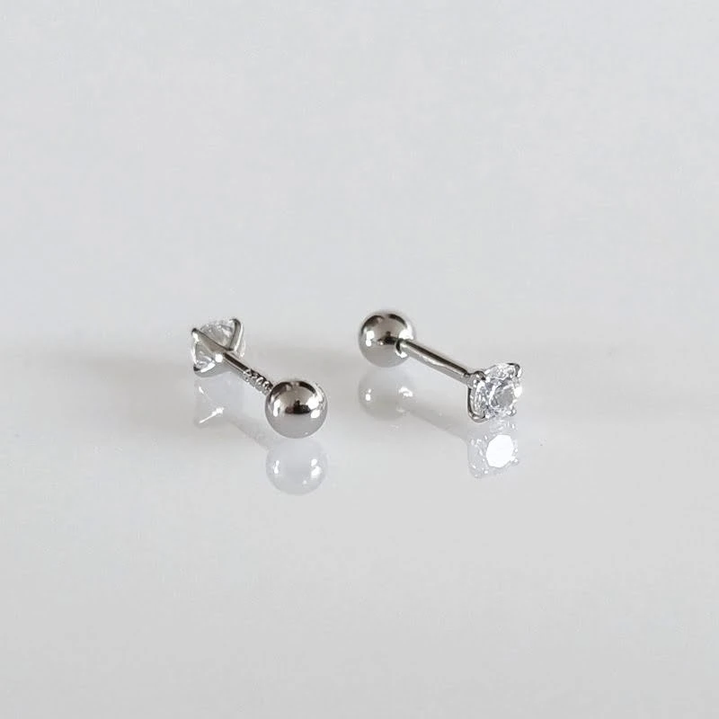 Helix auskarai Clear 3mm