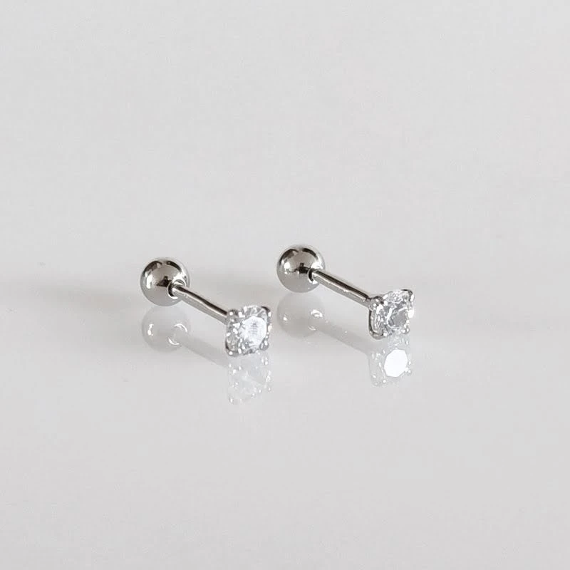 Helix auskarai Clear 3mm