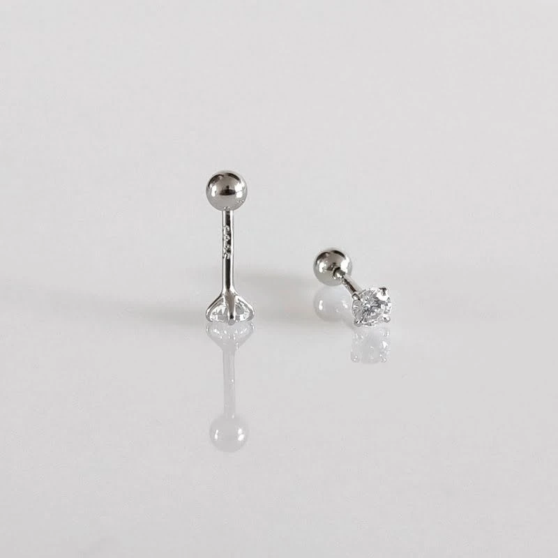 Helix auskarai Clear 3mm