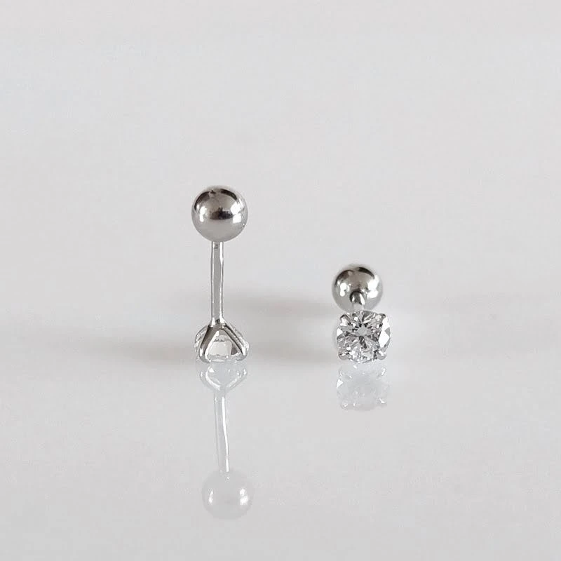 Helix auskarai Clear 4mm