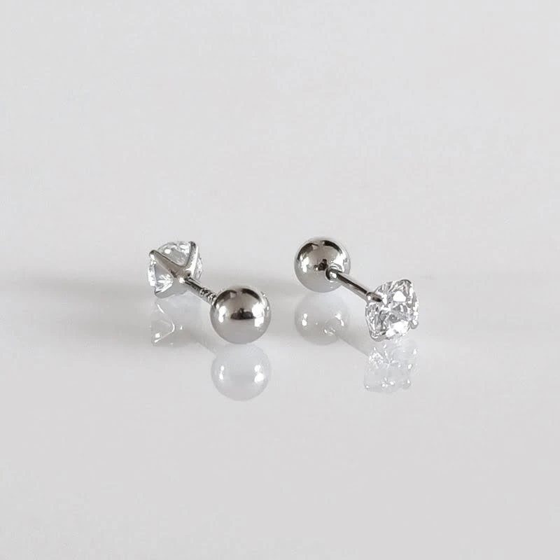 Helix auskarai Clear 4mm