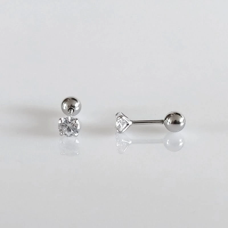 Helix auskarai Clear 4mm