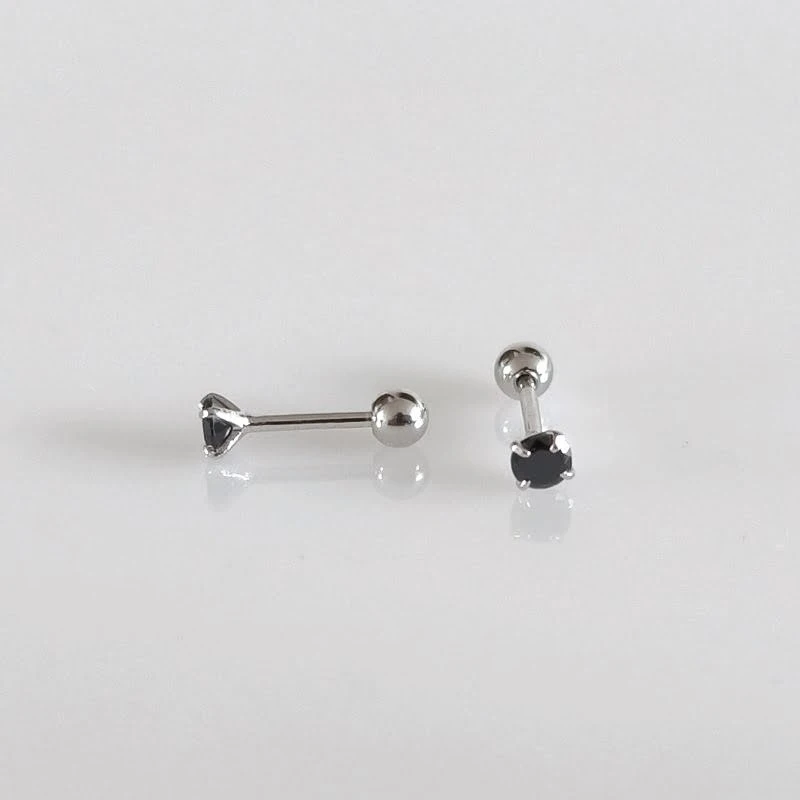 Helix auskarai Juodas 3mm