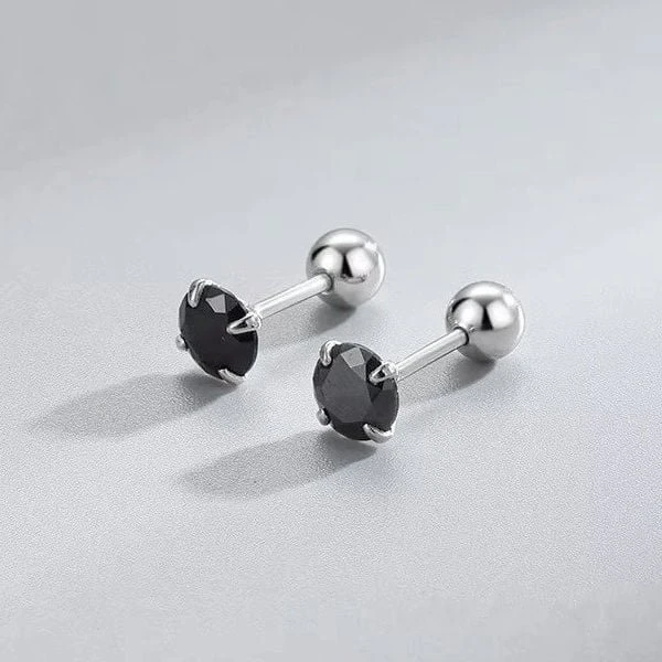 Helix auskarai Juodas 5mm