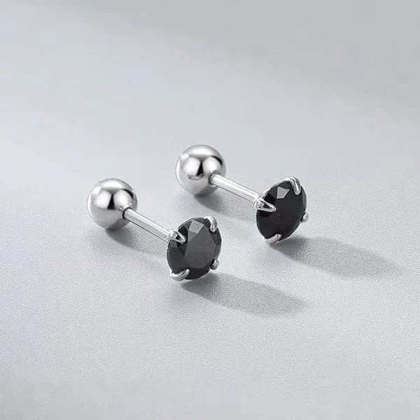 Helix auskarai Juodas 5mm