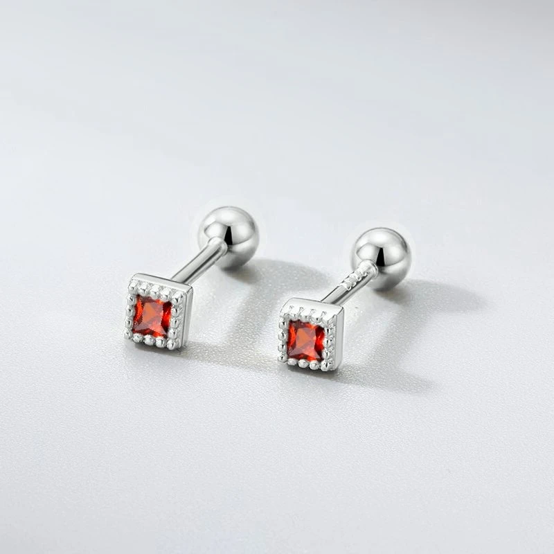 Helix auskarai Luxe Raudona