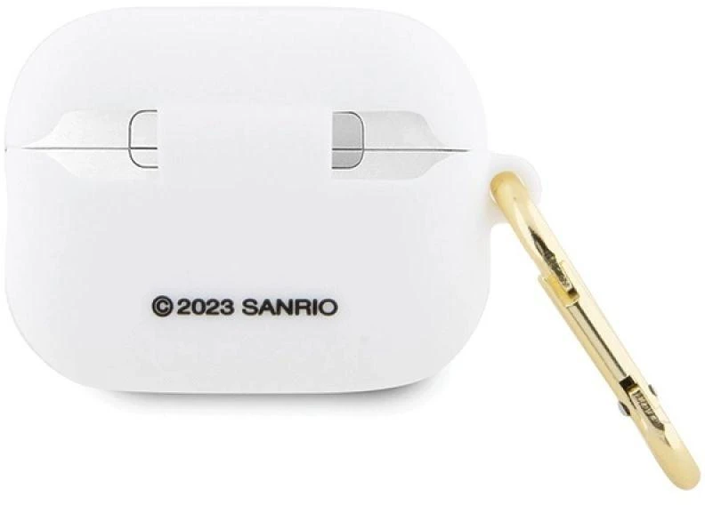 Hello Kitty HKAP23DKHSH AirPods Pro 2 (2022/2023) Dėklas baltos spalvos Silicone 3D Kitty Head