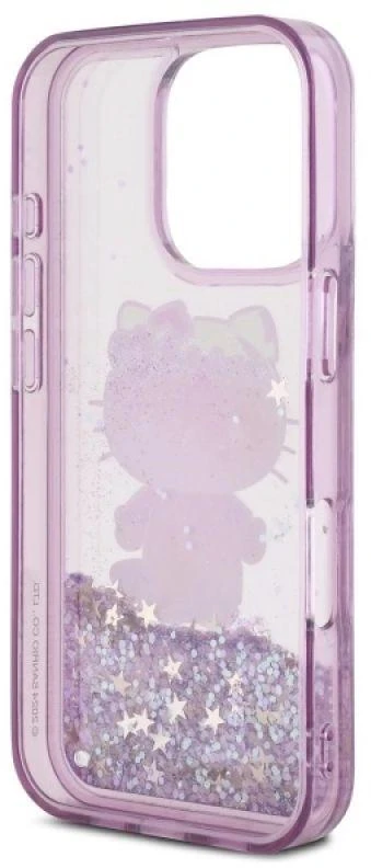 Hello Kitty HKHCP16XL50PPU Apple iPhone 16 Pro Max 6.9″ violetinės spalvos kietas dėklas Liquid Glitter 50TH Anni