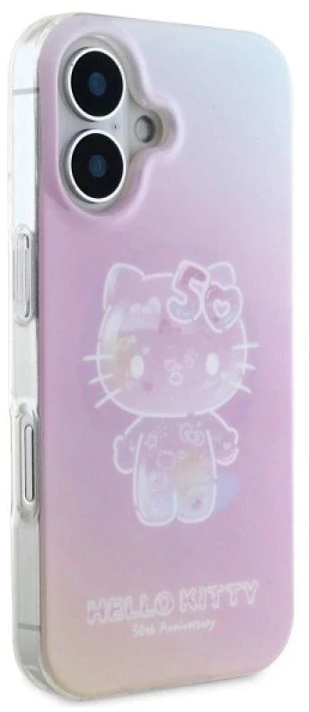 Hello Kitty HKHMP16SH50AP Apple iPhone 16 6.1″ rožinės spalvos kietas dėklas IML 50TH Anniversary Magsafe