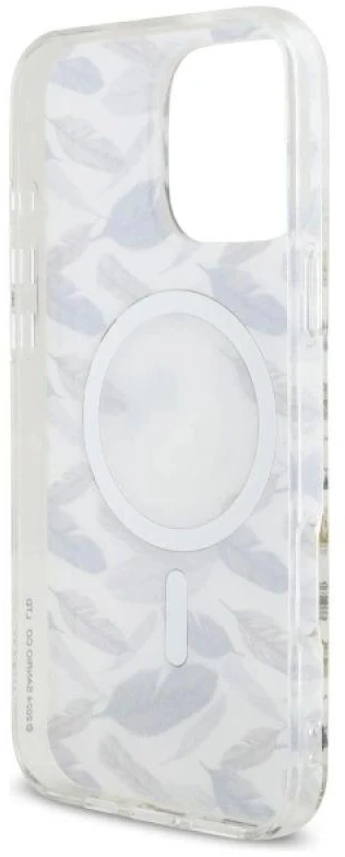 Hello Kitty HKHMP16XHGLEH Apple iPhone 16 Pro Max 6.9″ baltos spalvos kietas dėklas IML Golden Leaves MagSafe