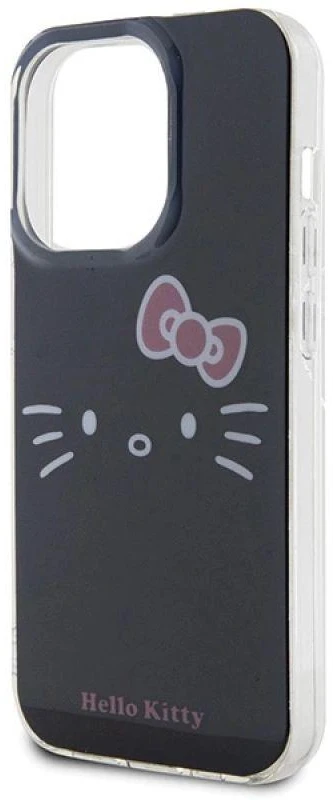 Hello Kitty HKHCP14LHKHLK Apple iPhone 14 Pro 6.1″ juodos spalvos kietas dėklas IML Kitty Face