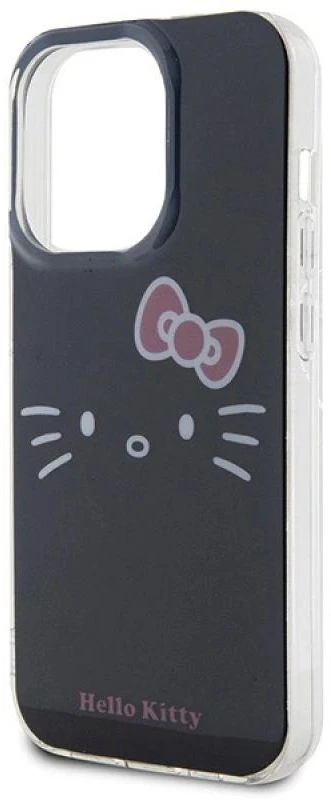 Hello Kitty HKHCP15LHKHLK Apple iPhone 15 Pro 6.1″ juodos spalvos kietas dėklas IML Kitty Face