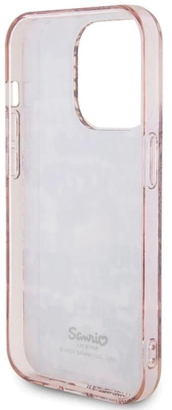 Hello Kitty HKHCP15LHDGPTP Apple iPhone 15 Pro 6.1″ rožinės spalvos kietas dėklas IML Tags Graffiti