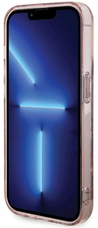 Hello Kitty HKHCP13XHDGPTP Apple iPhone 13 Pro Max 6.7″ rožinės spalvos kietas dėklas IML Tags Graffiti