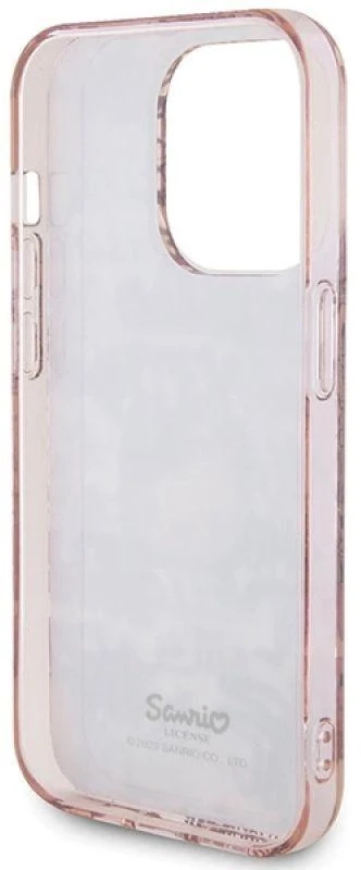 Hello Kitty HKHCP13XHDGPTP Apple iPhone 13 Pro Max 6.7″ rožinės spalvos kietas dėklas IML Tags Graffiti