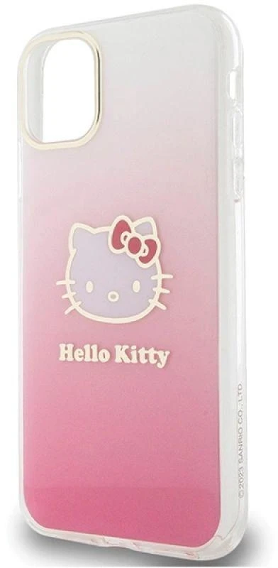 Hello Kitty HKHCN61HDGKEP Apple iPhone 11 / Xr 6.1″ rožinės spalvos kietas dėklas IML Gradient Electrop Kitty Head