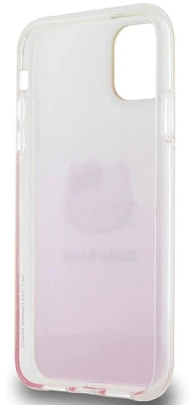 Hello Kitty HKHCN61HDGKEP Apple iPhone 11 / Xr 6.1″ rožinės spalvos kietas dėklas IML Gradient Electrop Kitty Head