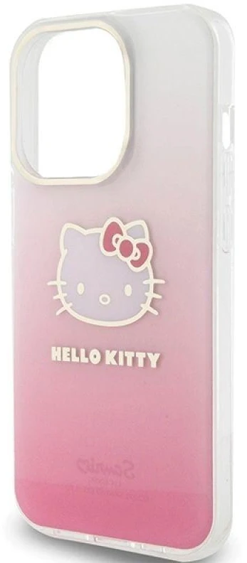 Hello Kitty HKHCP14XHDGKEP Apple iPhone 14 Pro Max 6.7″ rožinės spalvos kietas dėklas IML Gradient Electrop Kitty He