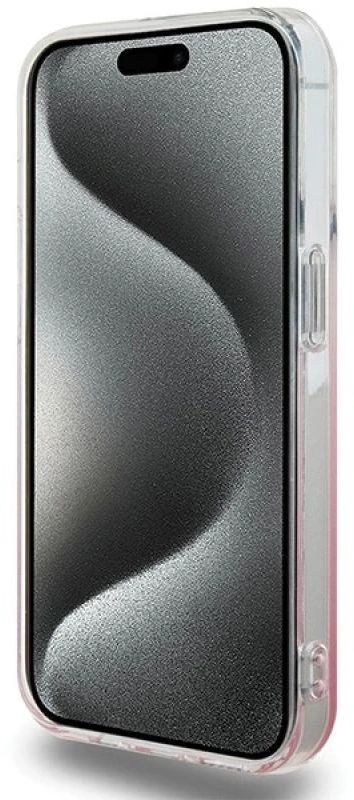 Hello Kitty HKHCP14LHDGKEP Apple iPhone 14 Pro 6.1″ rožinės spalvos kietas dėklas IML Gradient Electrop Kitty Head