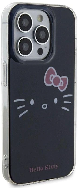 Hello Kitty HKHCP14XHKHLK Apple iPhone 14 Pro Max 6.7″ juodos spalvos kietas dėklas IML Kitty Face