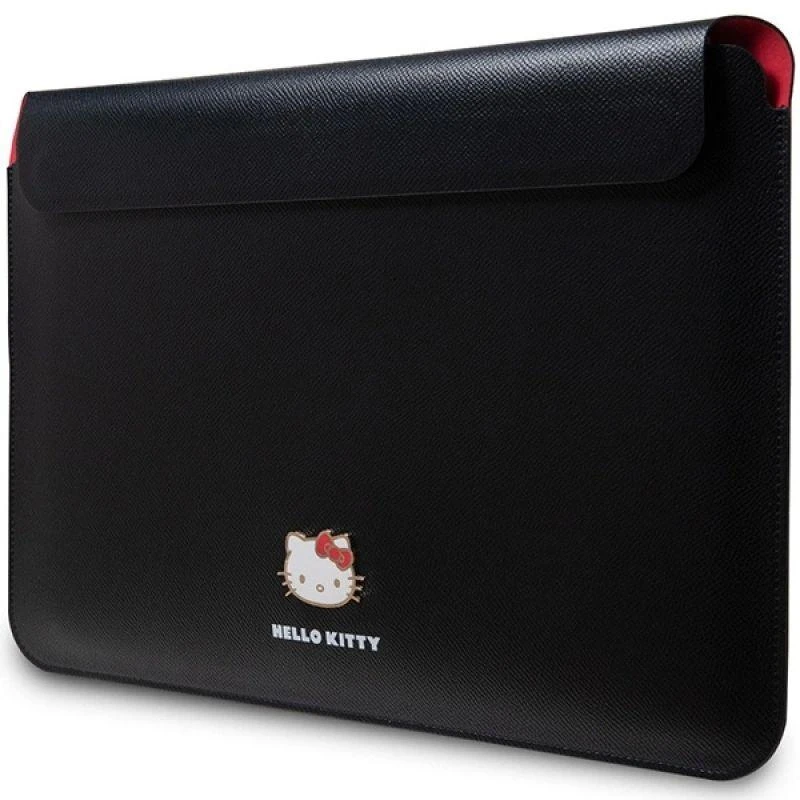 Hello Kitty Dėklas kompiuteriui HKCS14PGHDLMK 14″ juodos spalvos PU Metal Logo