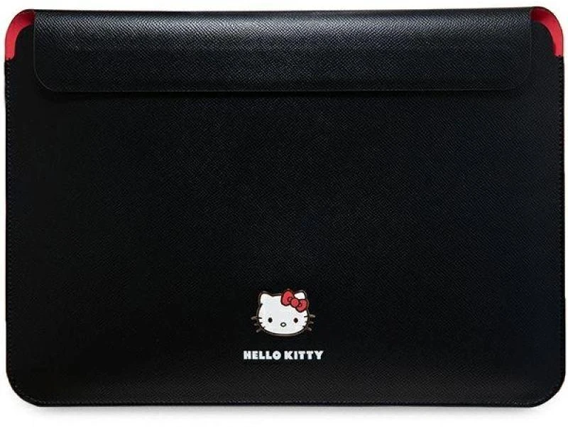 Hello Kitty Dėklas kompiuteriui HKCS14PGHDLMK 14″ juodos spalvos PU Metal Logo