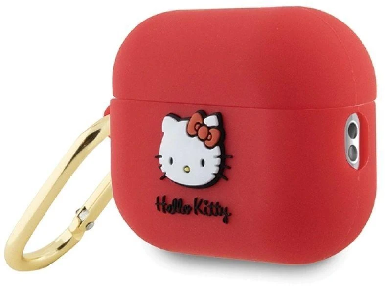 Hello Kitty HKAP23DKHSF AirPods Pro 2 (2022/2023) Dėklas Fuchsia Silicone 3D Kitty Head