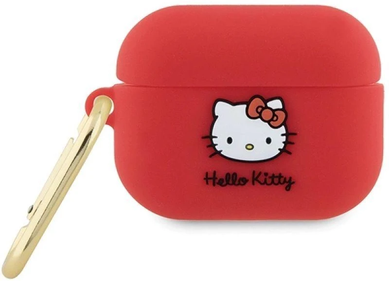Hello Kitty HKAP23DKHSF AirPods Pro 2 (2022/2023) Dėklas Fuchsia Silicone 3D Kitty Head